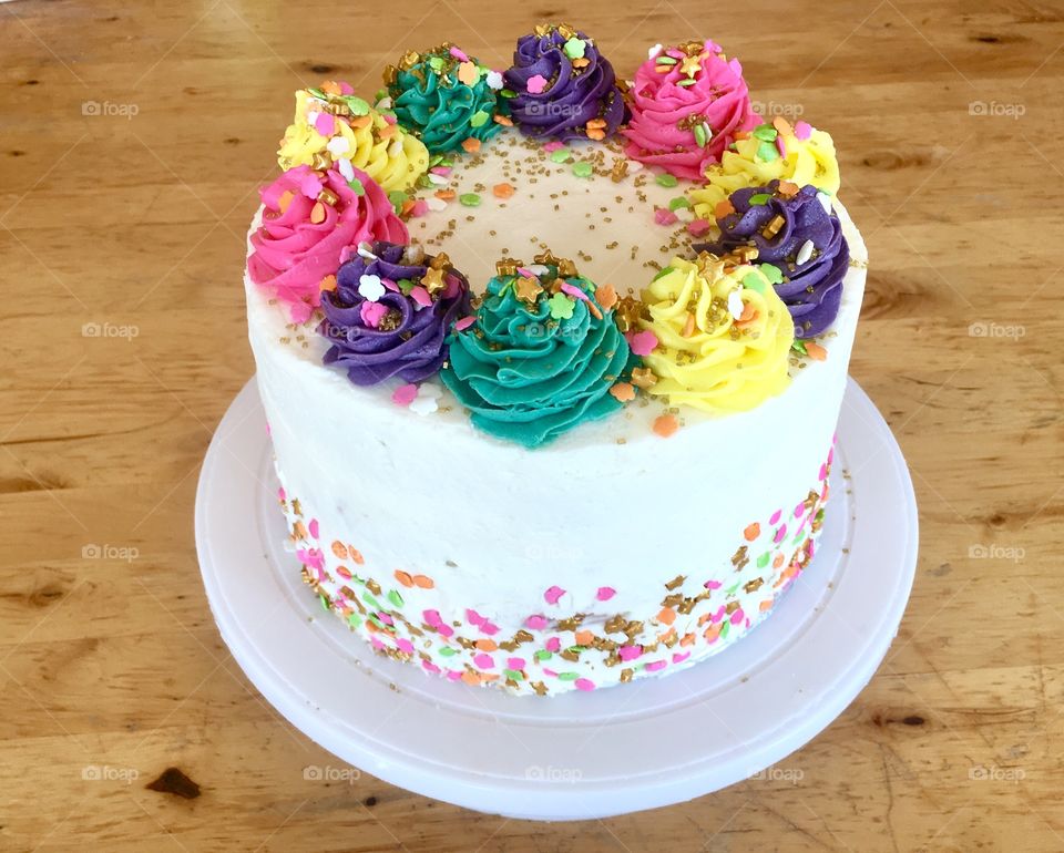 Buttercream birthday cake