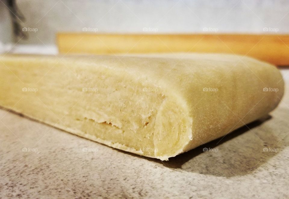 Layers of rough puff pastry