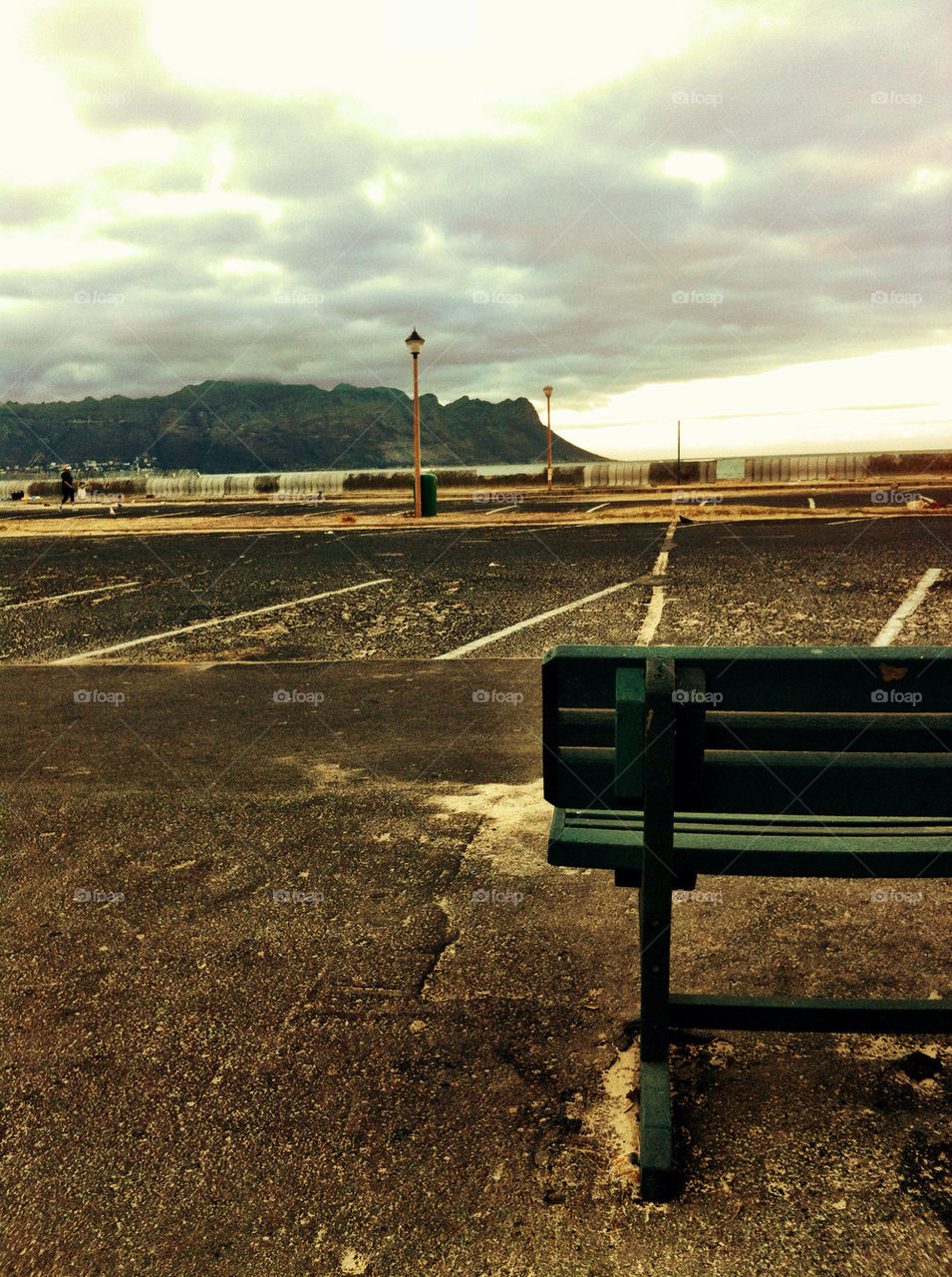 clouds park empty parking by calvinkay