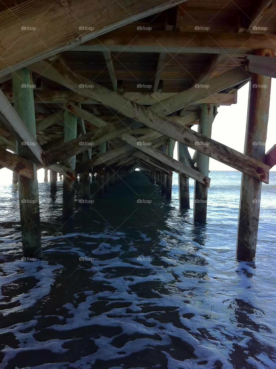 Under the pier in Myrtle Beach, SC