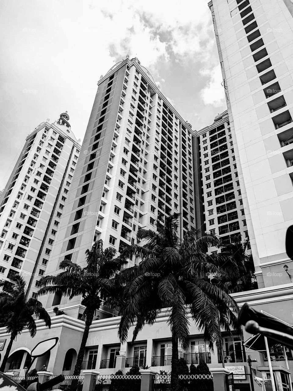 black and white portrait of a building