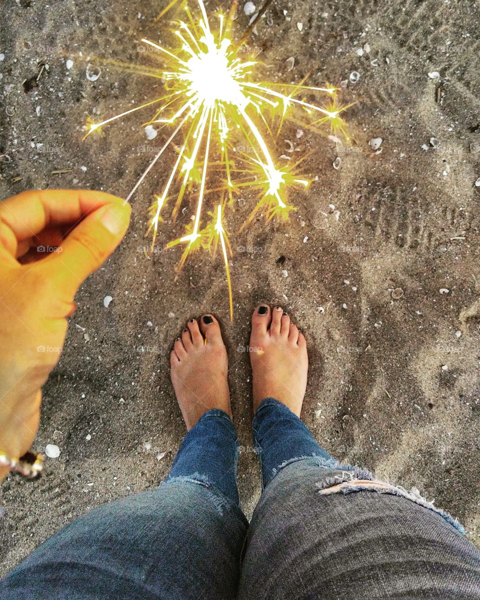 fireworks in the beach!