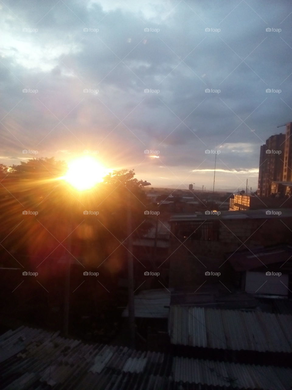 Sunset, Dawn, City, Landscape, Sun