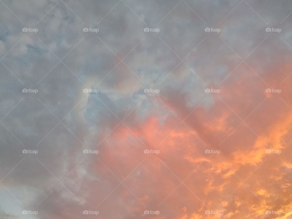 beautiful gradient color clouds during a sunset