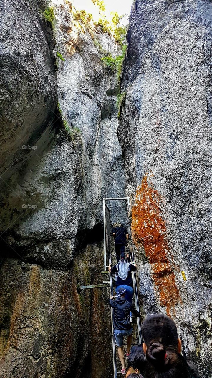 climbing the canyon 7 stairs