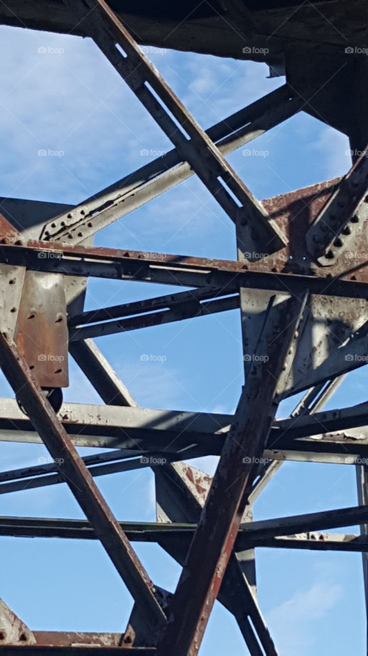 crane. metal pattern.  Gävle, Sweden