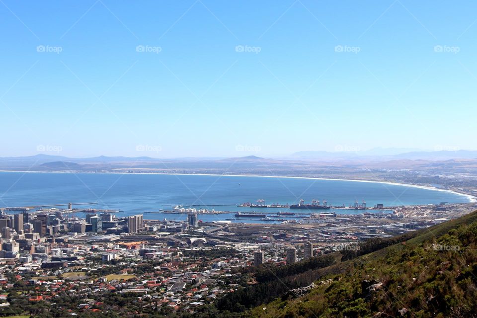 Aerial view of the city