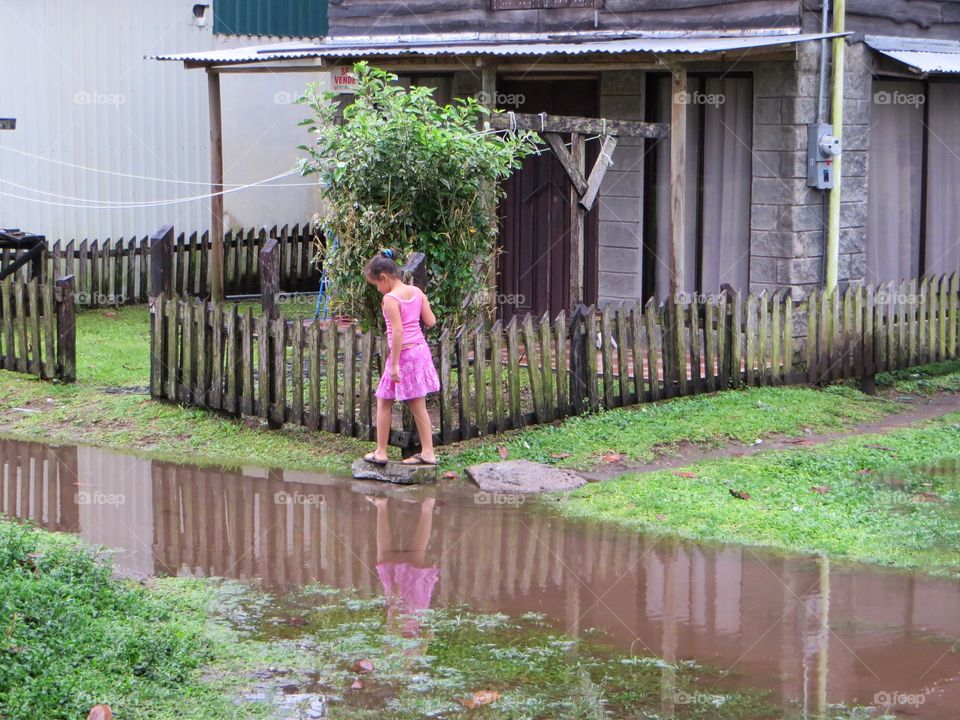 Trying to keep the feet dry