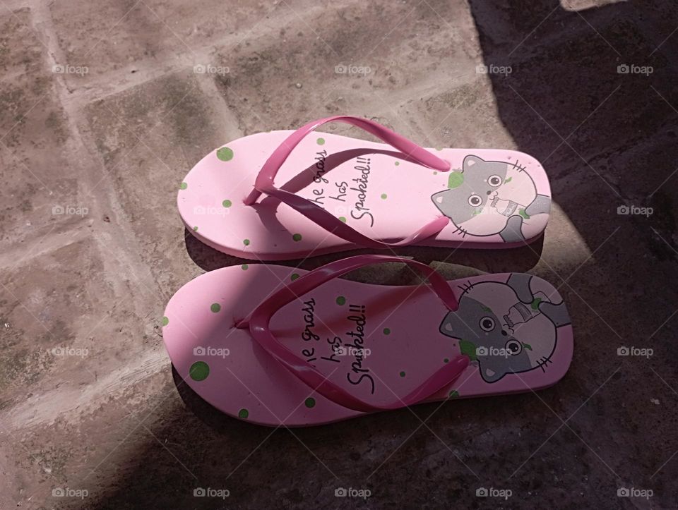 Flip flop on the floor