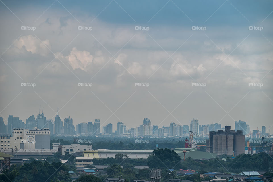 Skyscraper and forest view in Bangkok Thailand