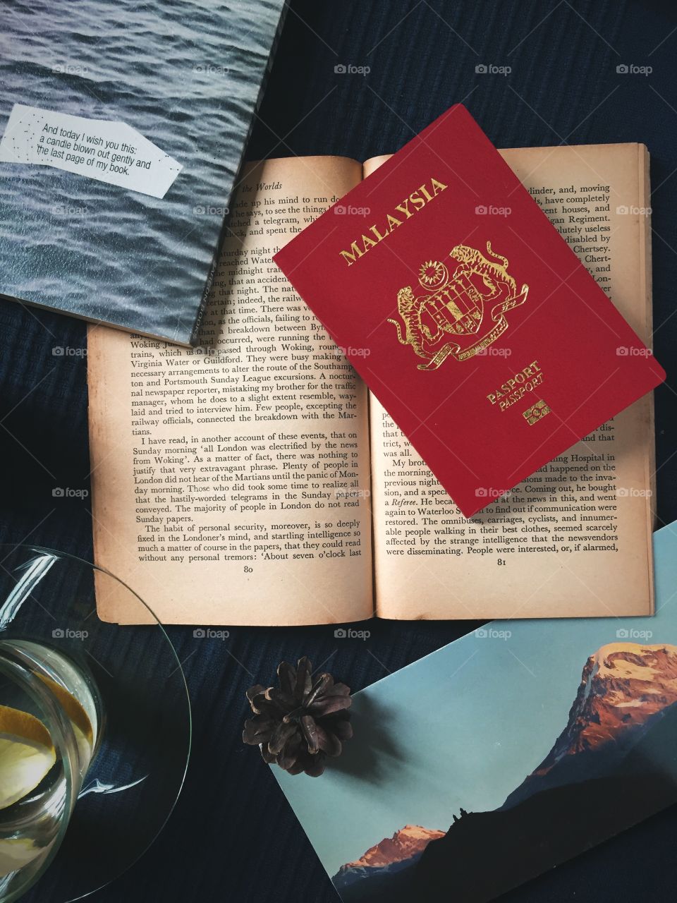 Malaysia passport with wanderlust vibe