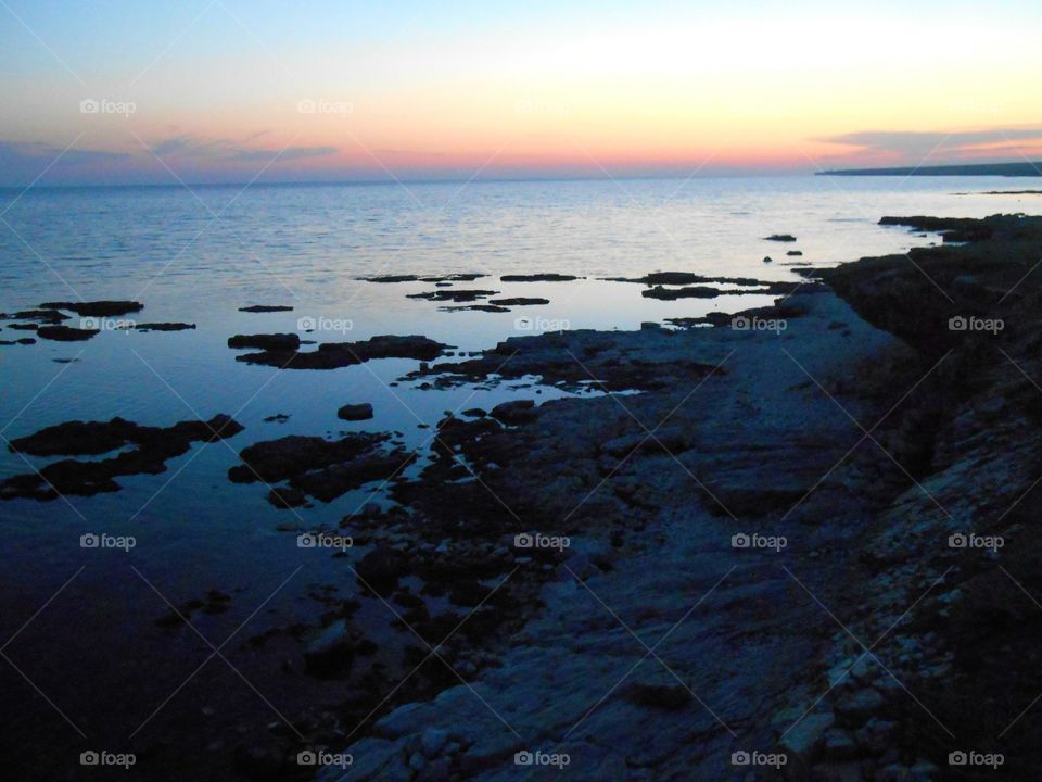 sea shore evening