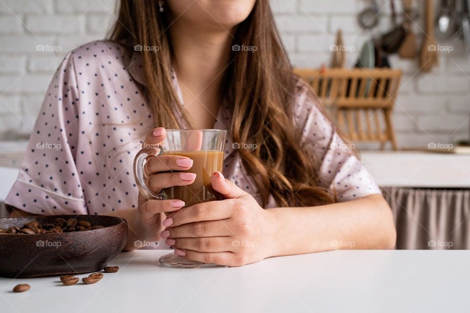 woman with beautiful manicure