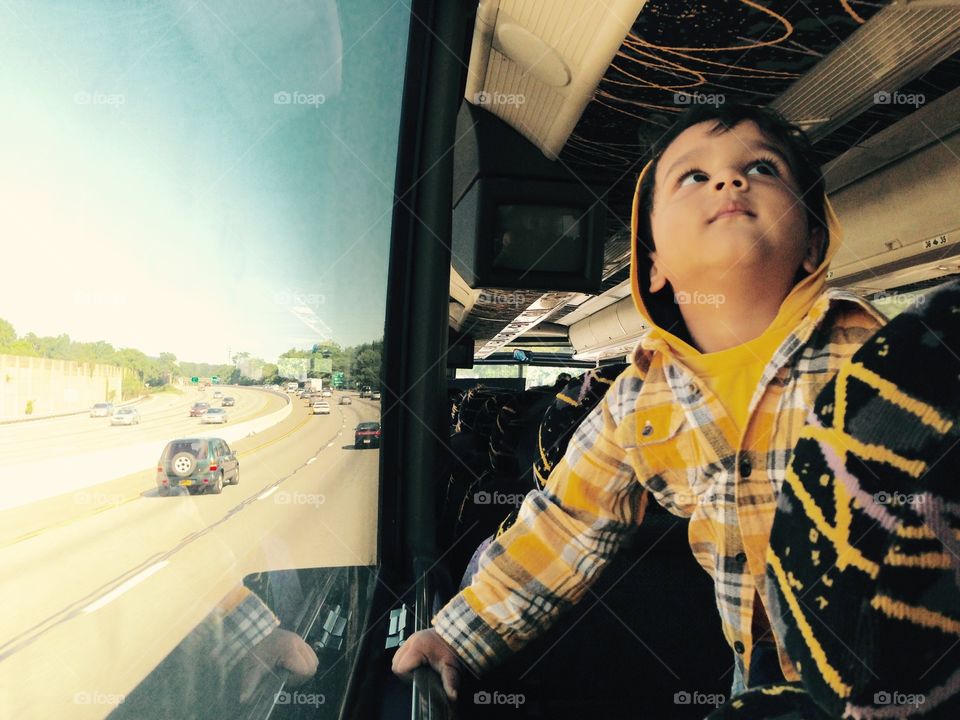 My way or the highway . Traveler kid somewhere in New York State 