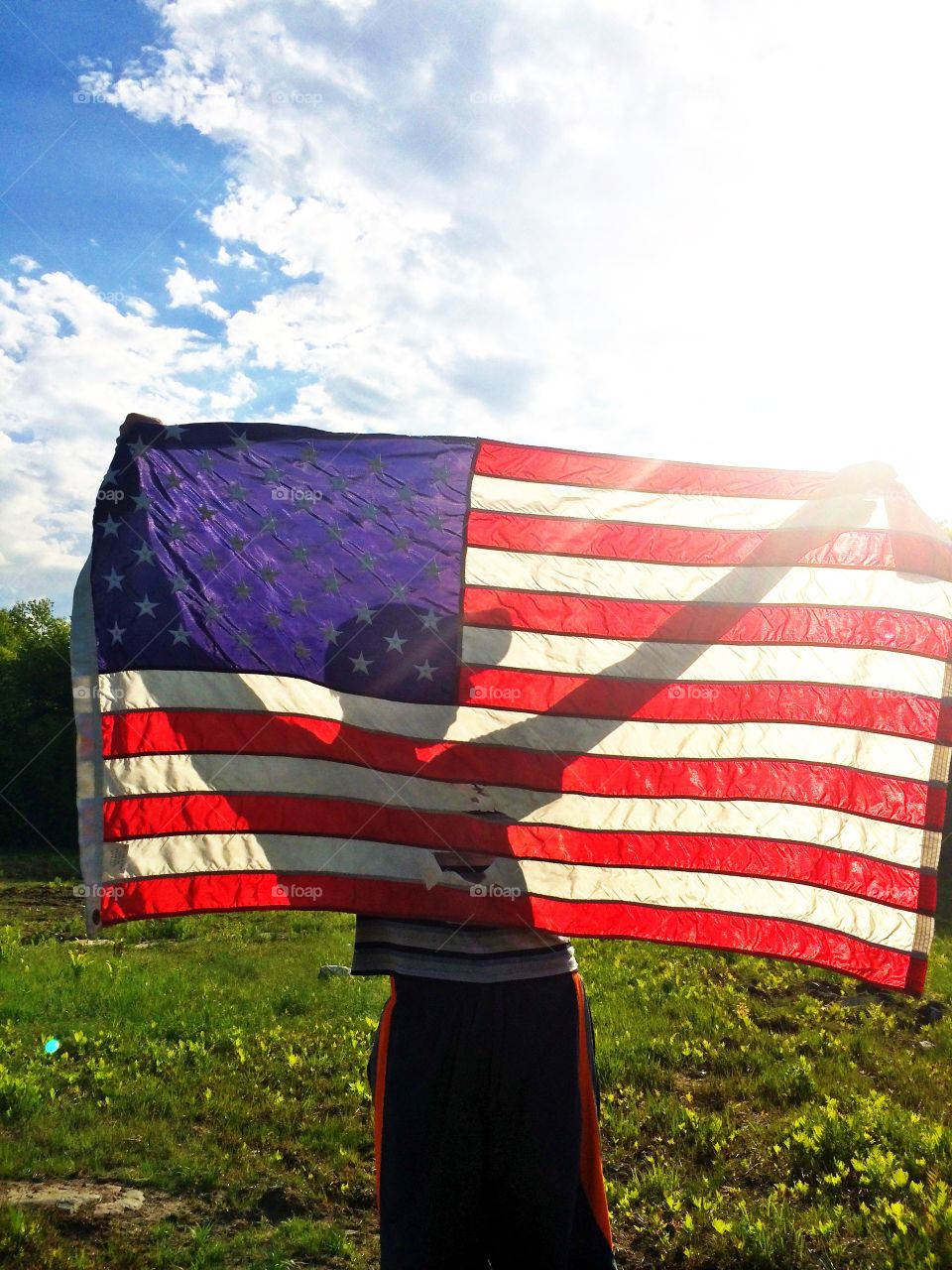 Patriotic boy