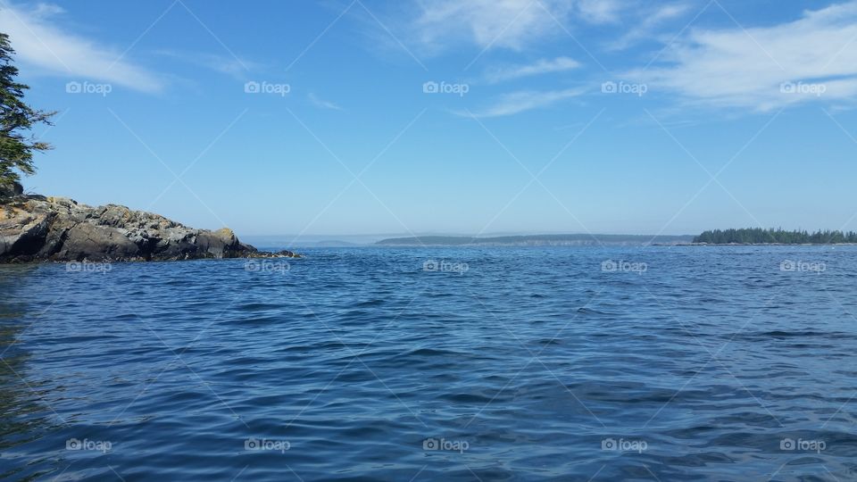 looking west from the North end of Turtle Island in Frenchman Bay Maine