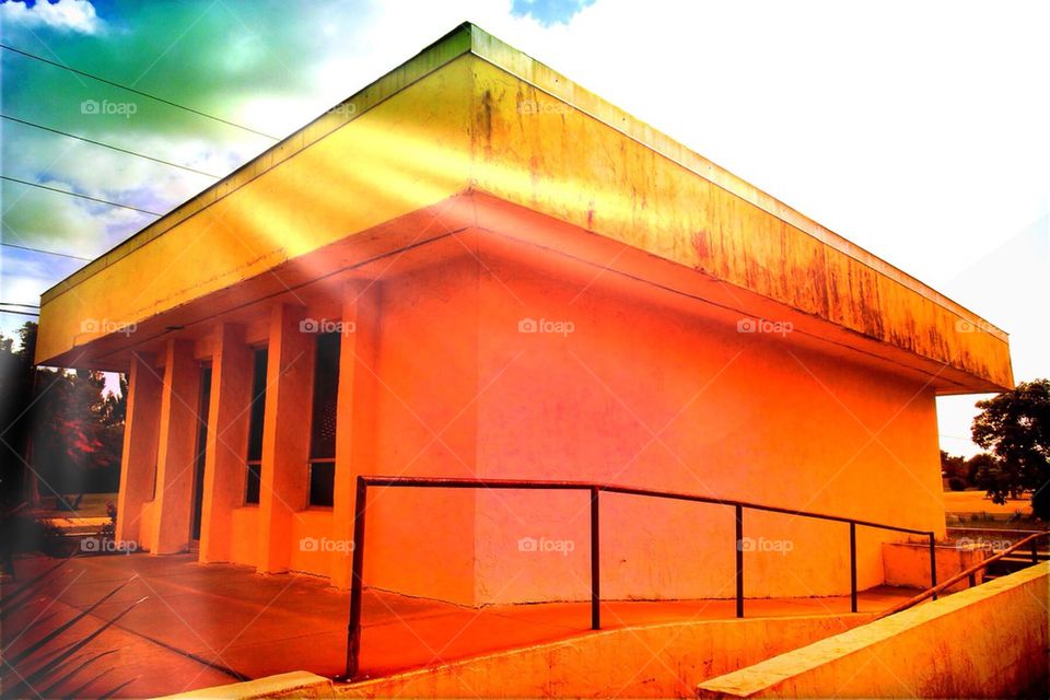 Sharp angled building