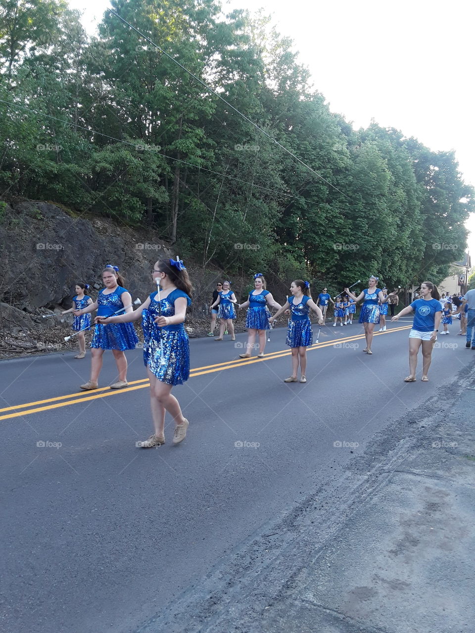 twirlers marching