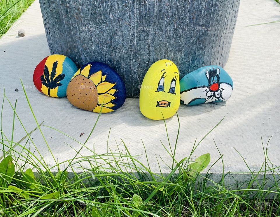 Painted rocks 