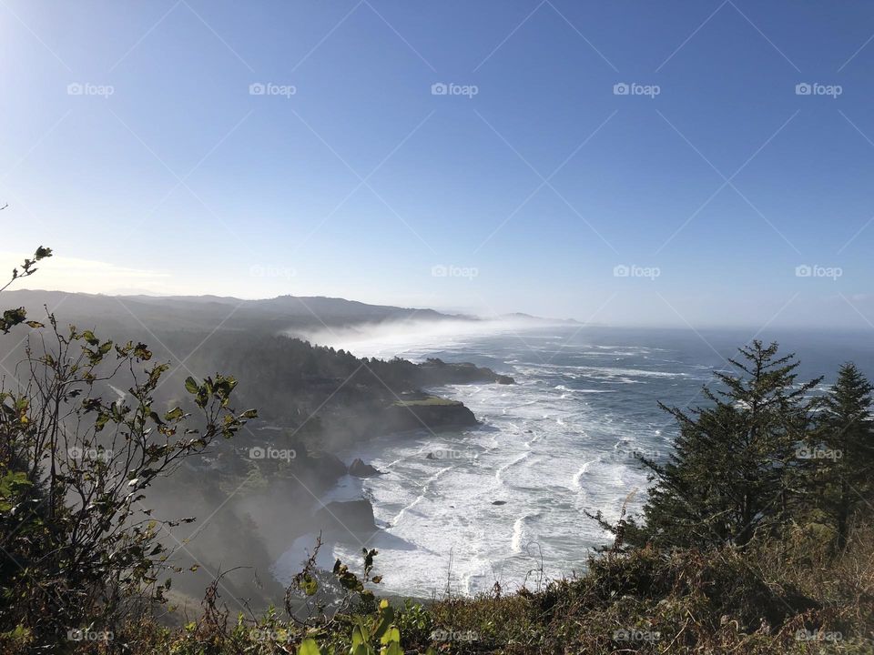 The Oregon coast, isn’t it lovely!! Ocean views, trees, cliff views 