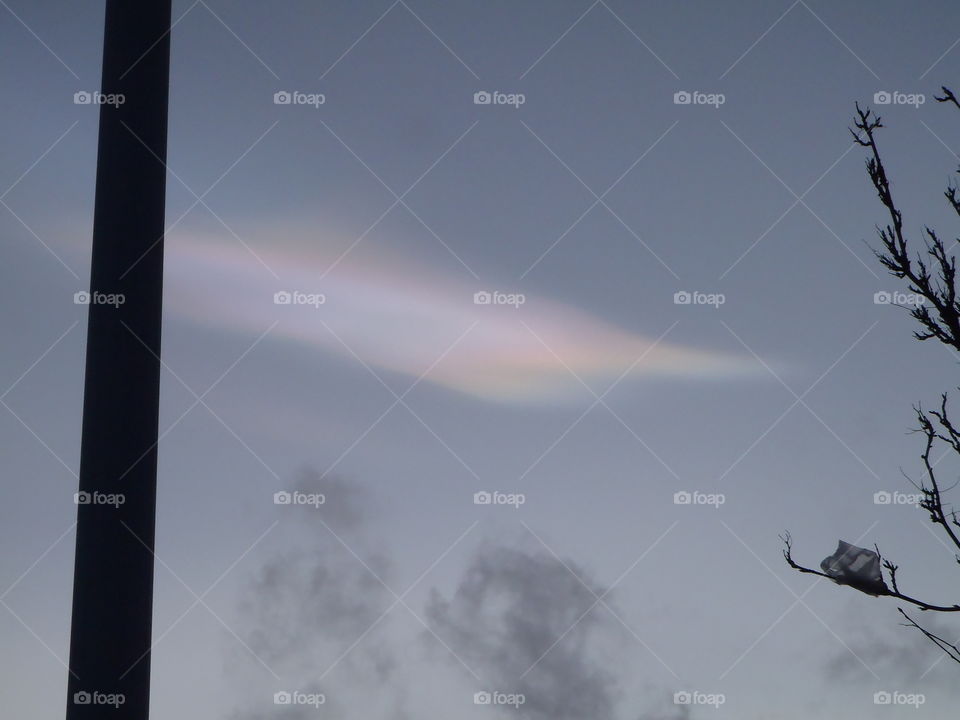 Rainbow cloud in the sky 