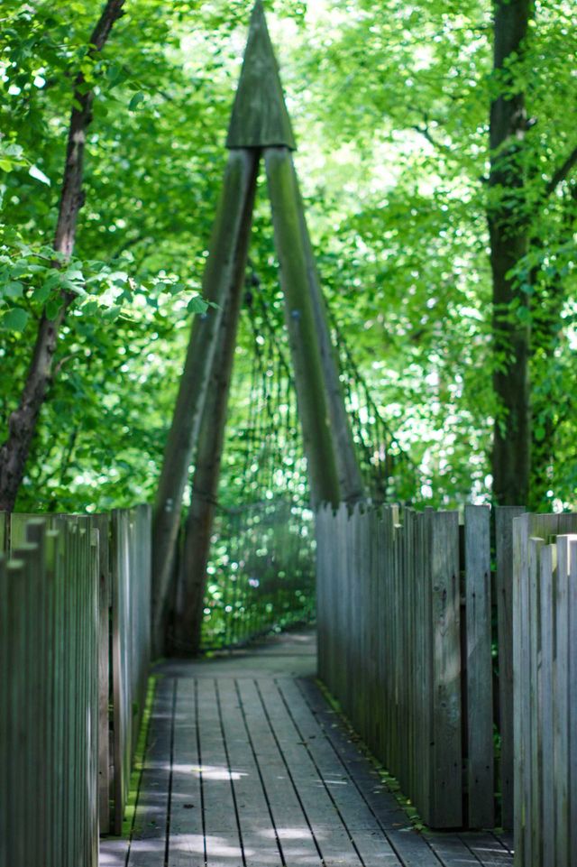 Entrance to a bridge