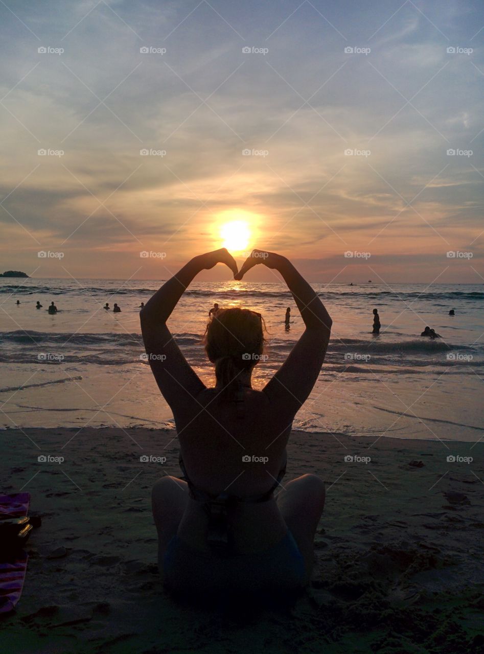 Sunset love in phuket