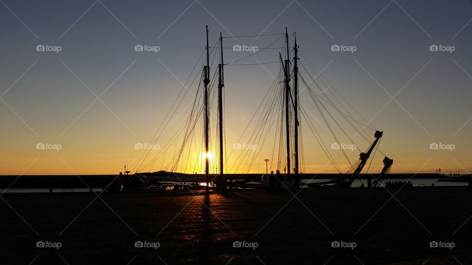 Sailboat in the sunset
