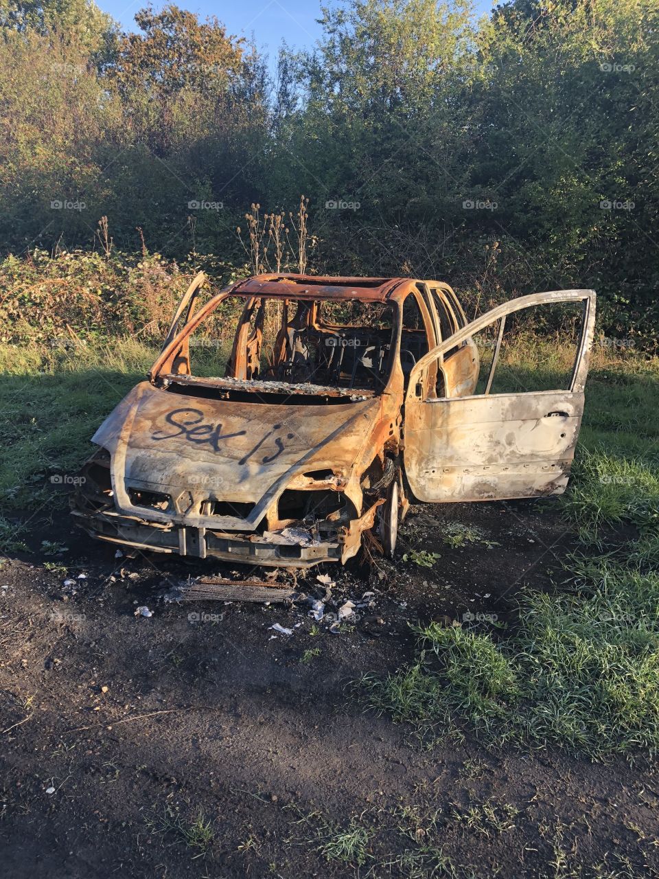 Another burnt out car