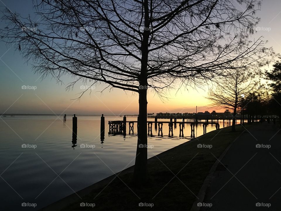 Dawn, Sunset, Water, Reflection, Sun