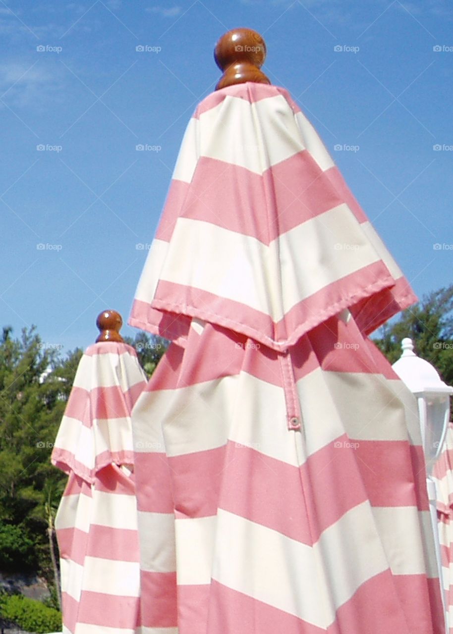 Pink Umbrella on the Pink Sands of Bermuda