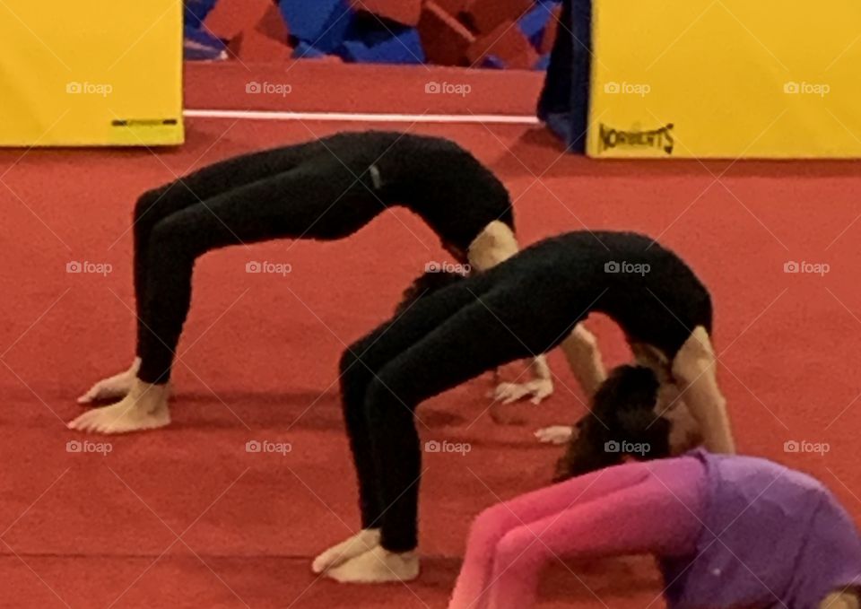My girls at gymnastics. 