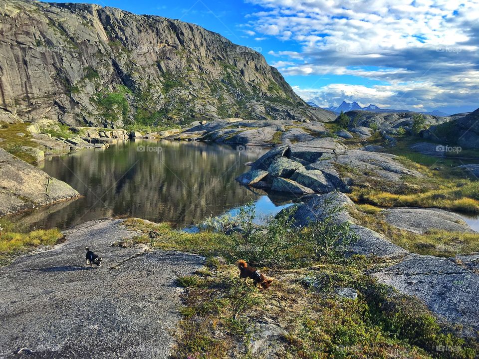 Lake in the mountains of Narvik