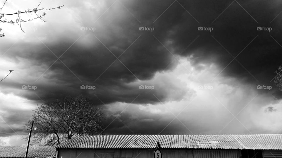 Storm in bw