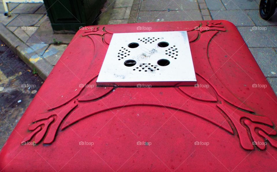 Top of Red Litter Bin