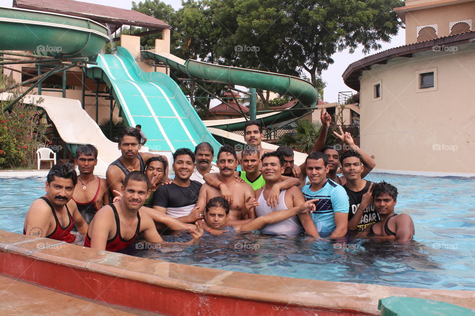 some times enjoy in water park,