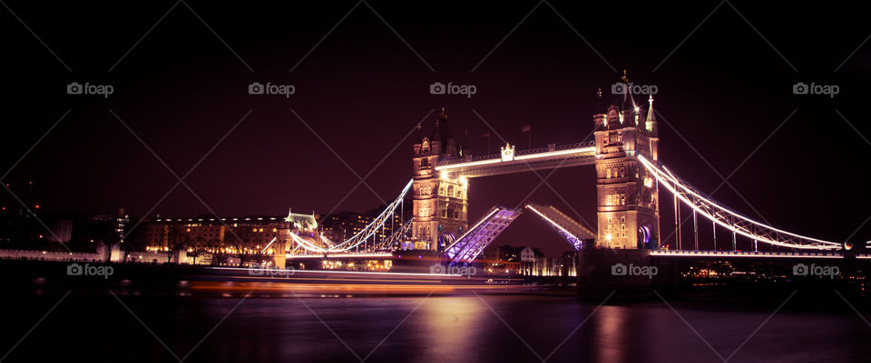 A beautiful night scene of London, United Kingdom. Artistic, colorful photo of a city.