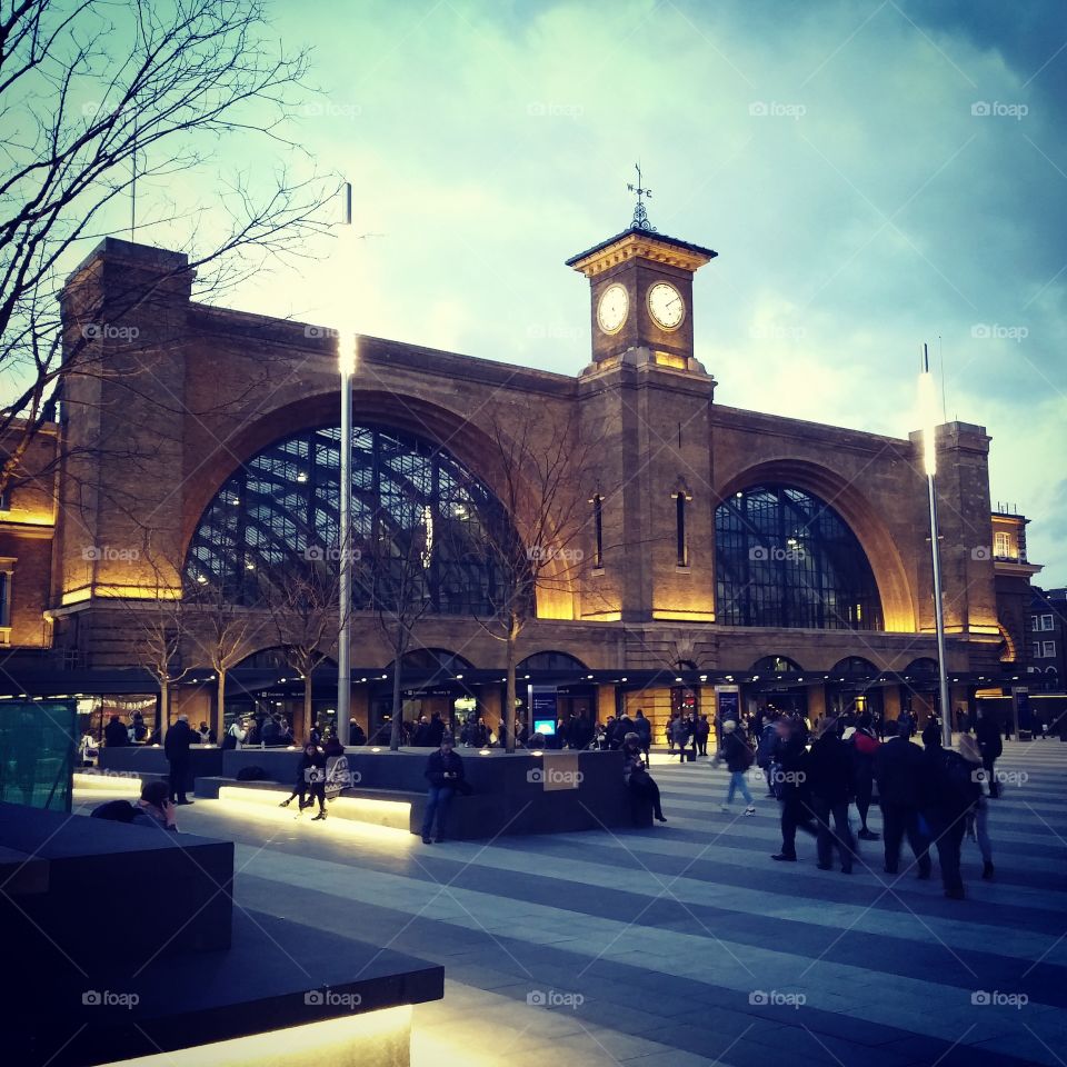 King's Cross station at dusk. Taken on my walk home one evening