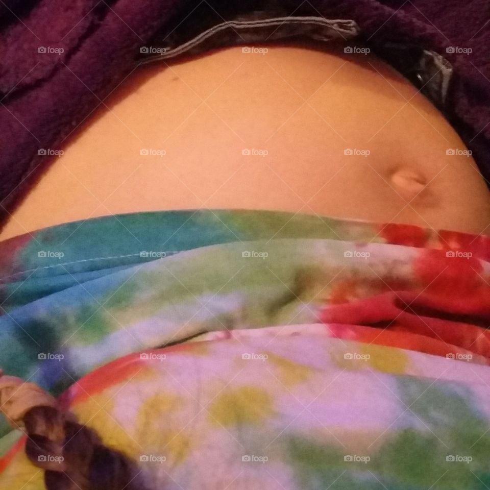 Tye dye baby belly