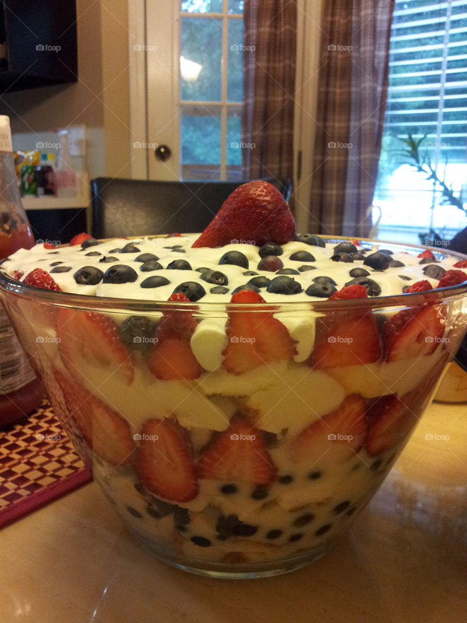 berry trifle. a delicious trifle 