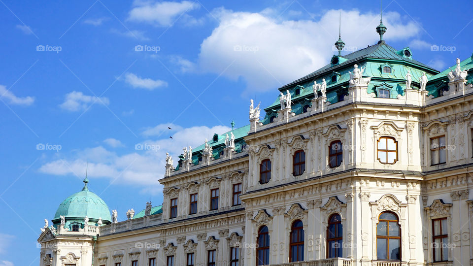 Belvedere palace architecture in vienna, Austria 