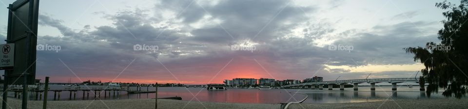 Peak of Pastel Dawn across the bay