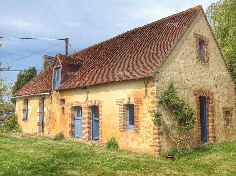 Typical house in Normandy, France