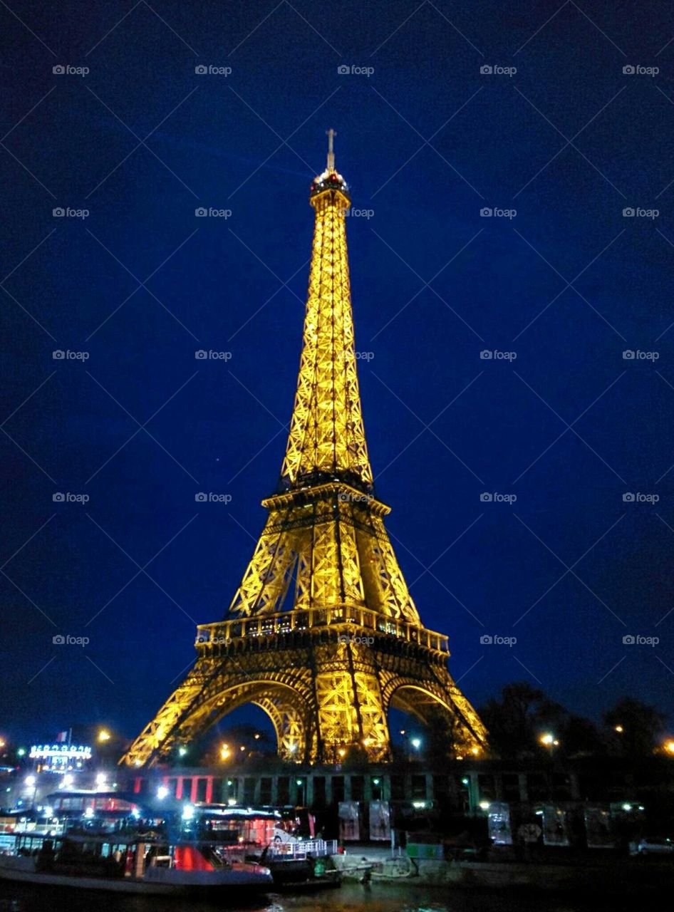 Golden Eiffel Tower