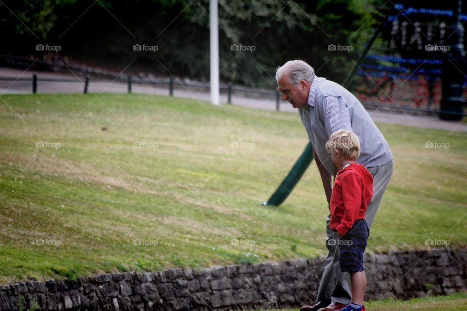 Kid with grandfather
