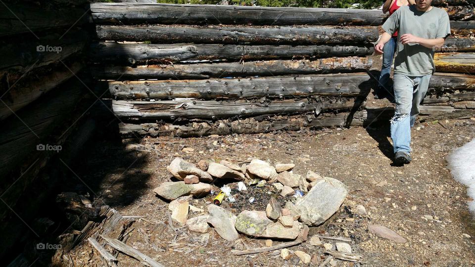 Abandoned Cabin that was used as a camp site