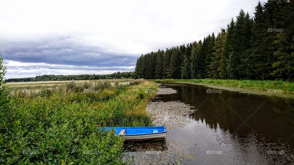 Boat on river