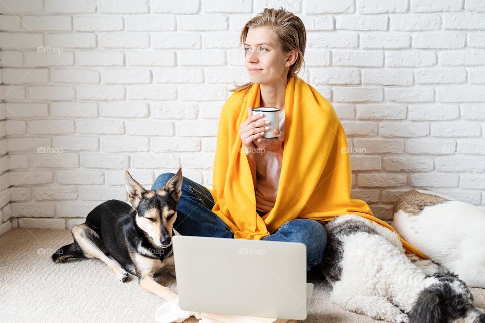 woman with hot drink