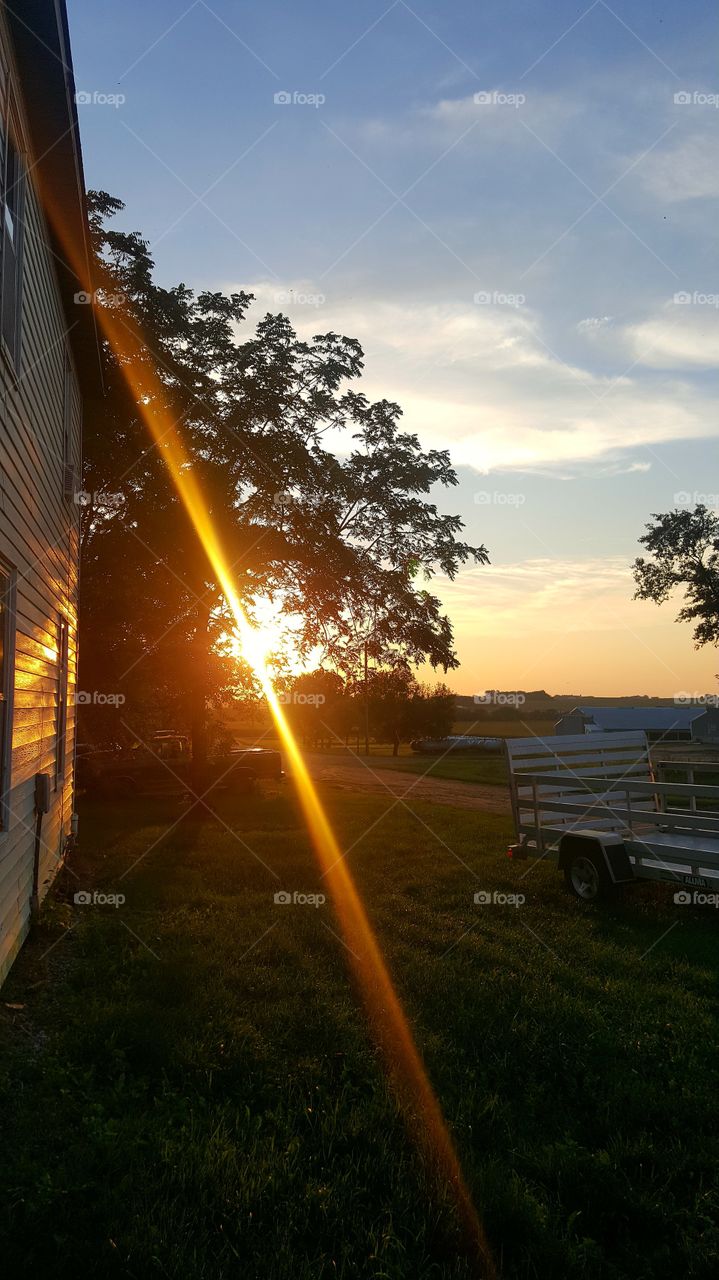 sunset with glare