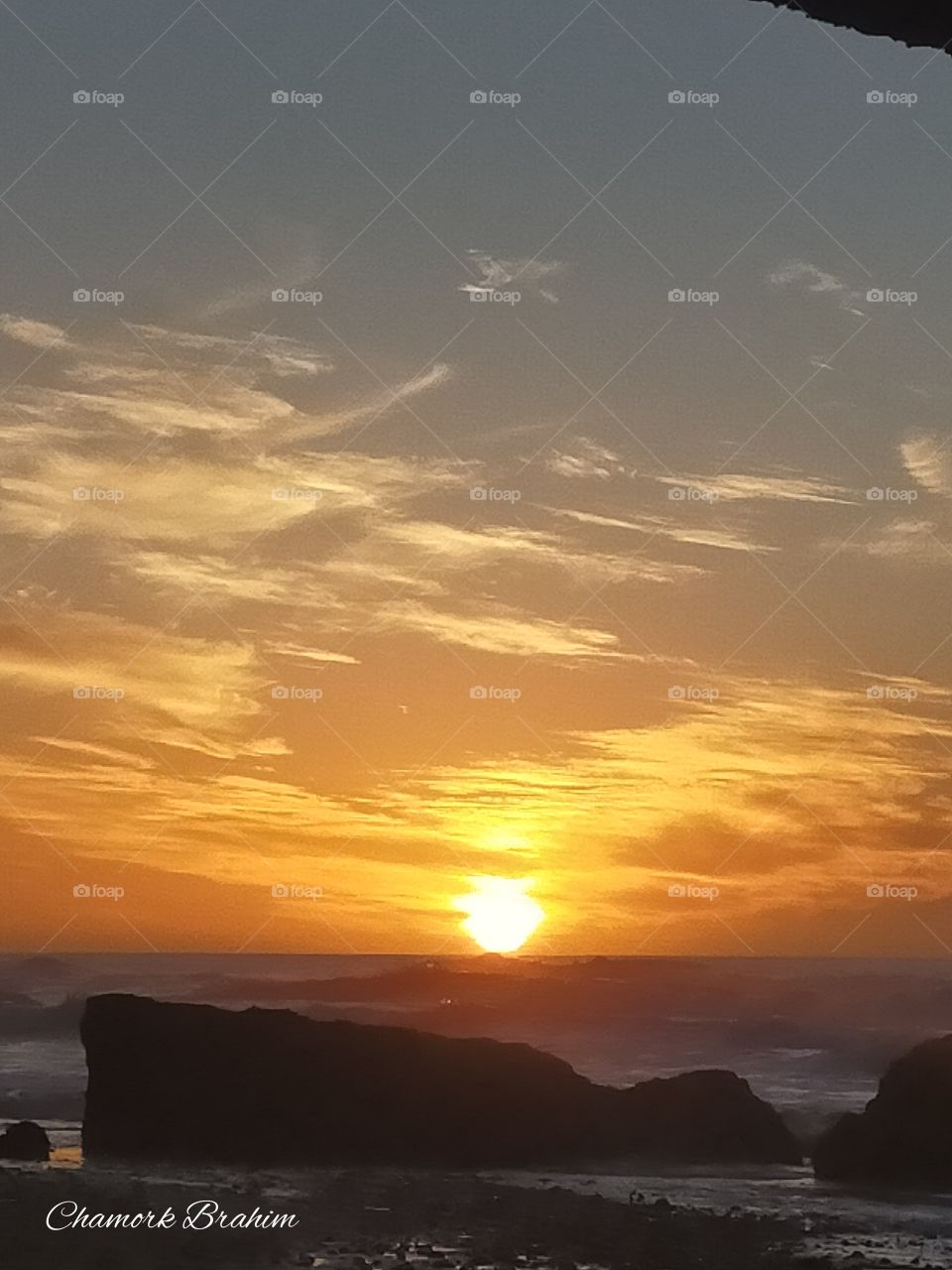Sunset in Elgzira beach in the region of Ifni ,Morocco .This shot was taken in 07/11/2020...